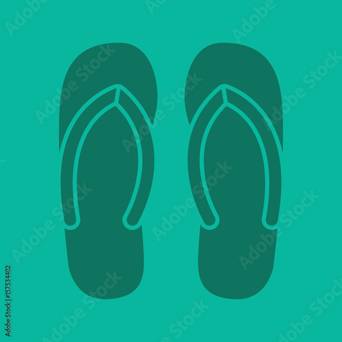 Flip flops glyph color icon