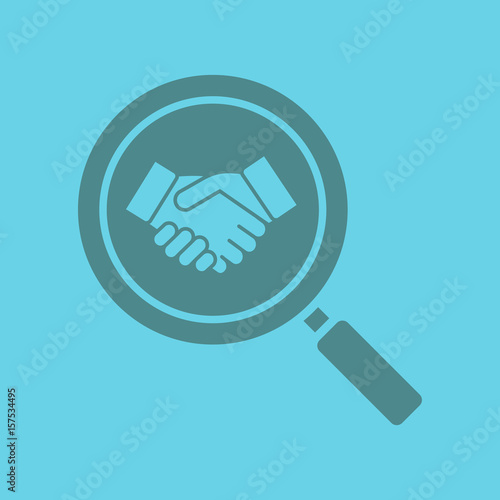 Business partner search glyph color icon