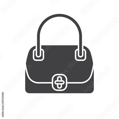 Women's handbag glyph icon