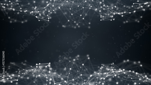 Sci-fi network shape abstract background