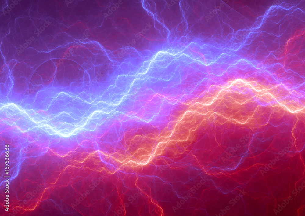 Blue cold and red hot lightning Blue cold and red hot lightning