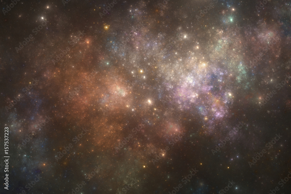 Naklejka premium Deep space starfield, fantasy universe illustration