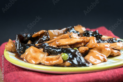 Chinese cuisine Black Fungus and carrot mix