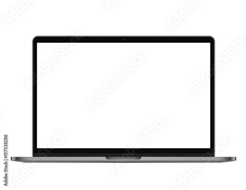 Modern laptop isolated. Vector illustration.