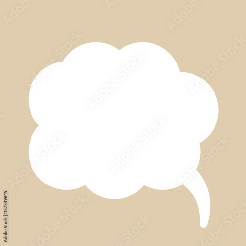 Vector icon of simple speech bubble