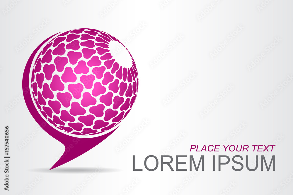 Logo stylized spherical surface with abstract shapes Logo stylized spherical surface with abstract shapes