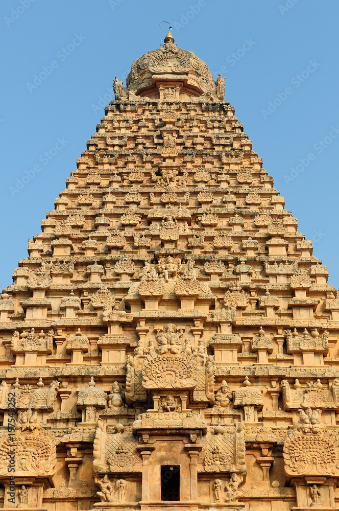 India, Brihadeeswarar Temple is a Hindu temple dedicated to Shiva located in Thanjavur in the Indian state of Tamil Nadu (UNESCO)