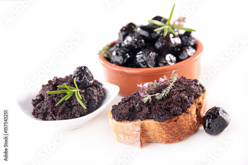 black olives and tapenade