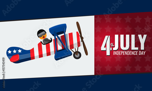 Fourth of july independence day of the usa. Illustrated vector