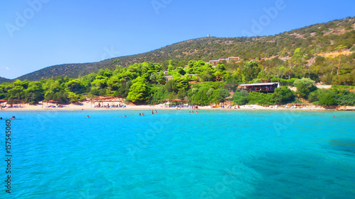 Photo from Agia Marina bay on a sunny summer morning  Marathonas  Attica  Greece
