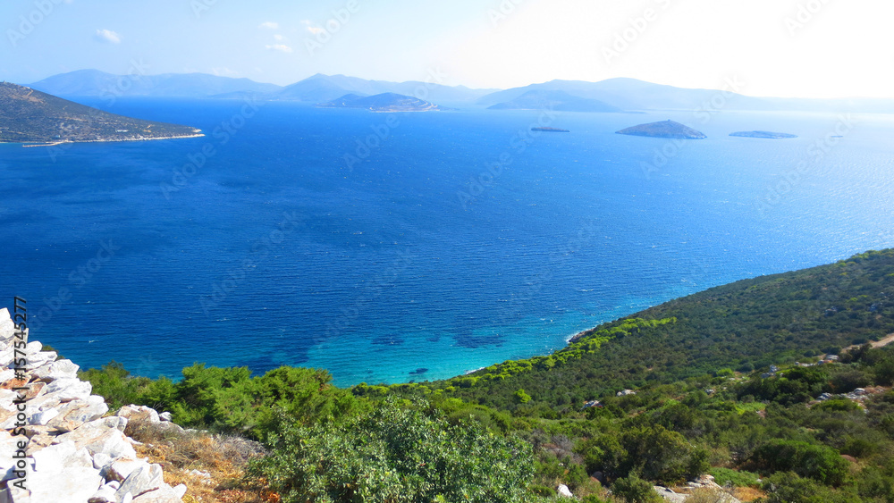 Photo from Agia Marina bay on a sunny summer morning, Marathonas, Attica, Greece