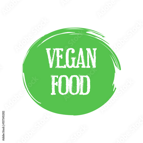 Vegan food. stamp. sticker