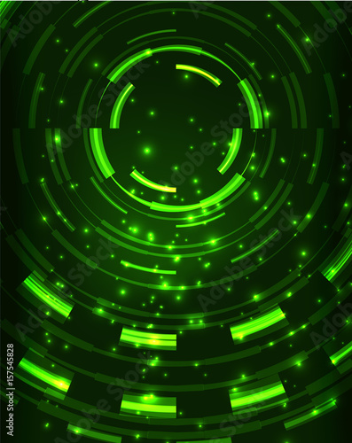 Neon circles abstract background