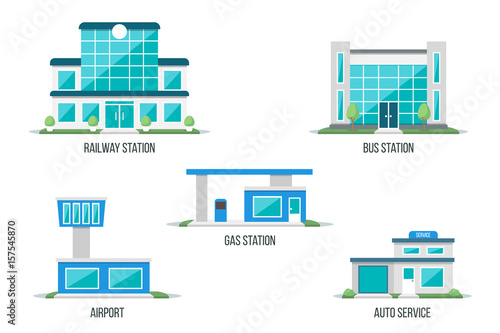 Transportation buildings set