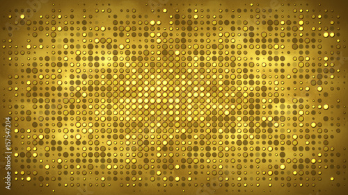 Gold wall with flashing lig...