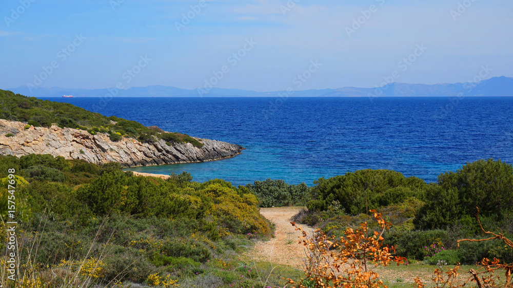 Spring photo of Hamolia area in Porto Rafti, Mesogeia, Attica, Greece