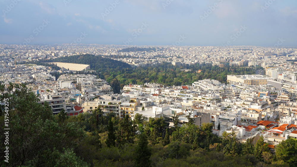 Photo from Lycabettus hill with panoramic view to Athens, Attica, Greece