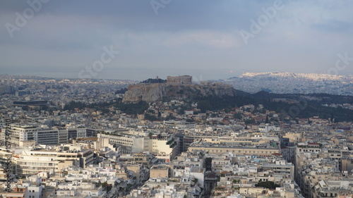 Photo from Lycabettus hill with panoramic view to Athens, Attica, Greece © aerial-drone