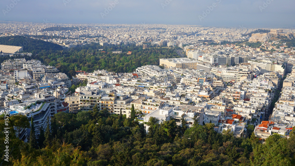 Photo from Lycabettus hill with panoramic view to Athens, Attica, Greece