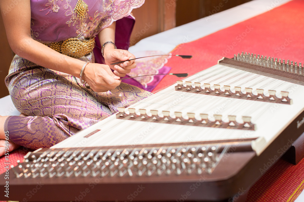 thai wooden dulcimer musical instrument Stock Photo Adobe Stock