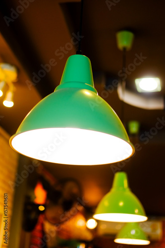 Electric green vintage lamp © Dontree