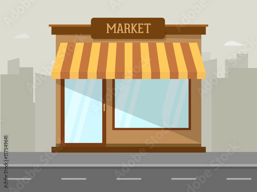 Market flat illustration