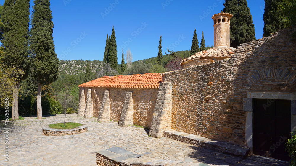 Obraz premium Photo of Kessariani area in Hymetus mountain, Attica, Greece