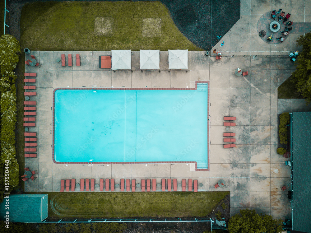Obraz premium Aerial swimming pool