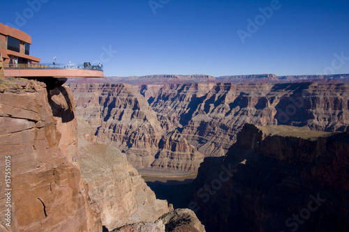 Sky walk at west rim of Grand  Canyon