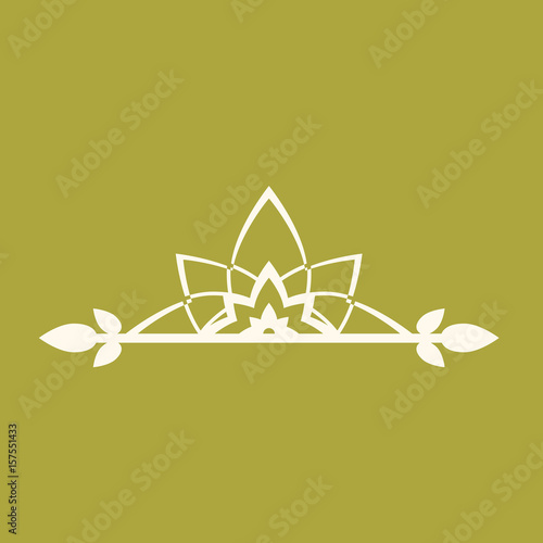 Vector illustration of logo for yoga studio or meditation class.