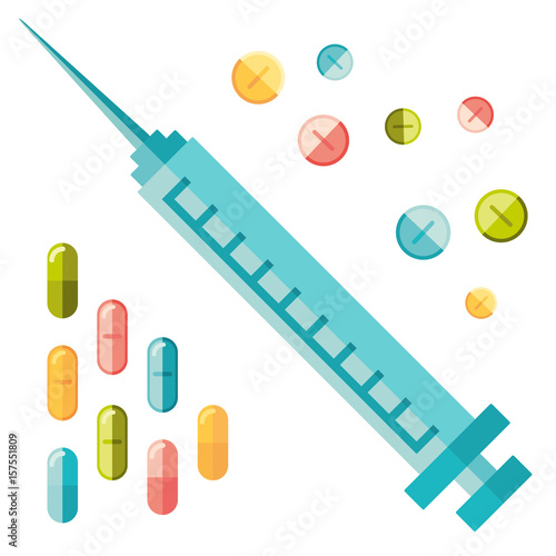 Drugs Flat Vector Illustration