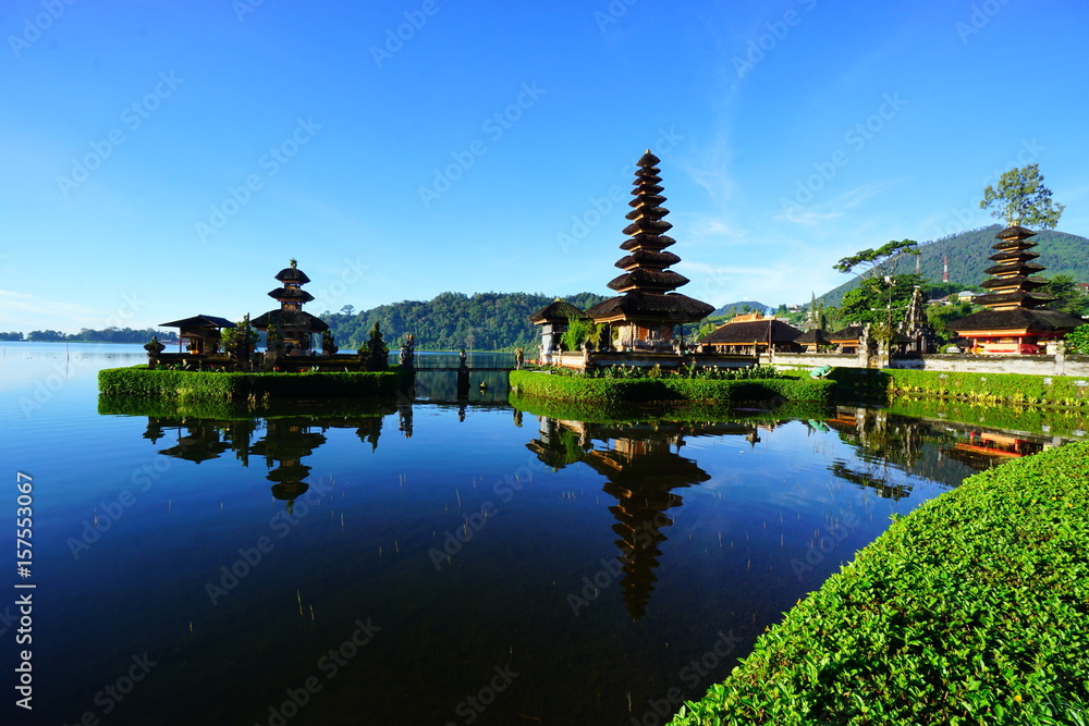 Beautiful morning scenery at Pura Ulun Danu, Bali. Indoensia. 