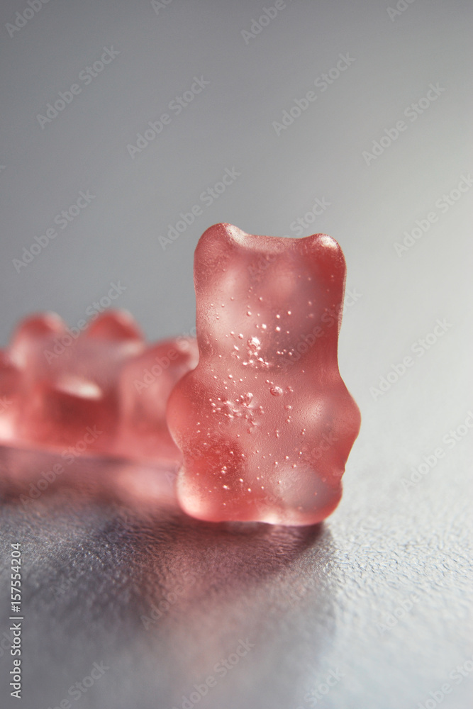 Teddy bear pink with gray background Teddy bear pink with gray background