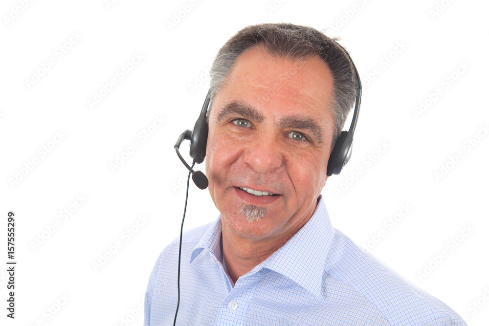 Mann mit Headset Mann mit Headset