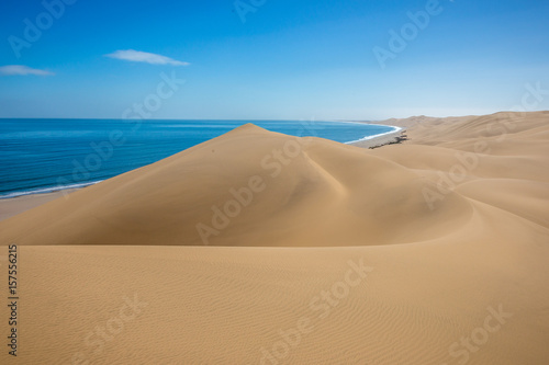 View of Sand Dunes in Sandwich Harbor  Walvis Bay  Namibia