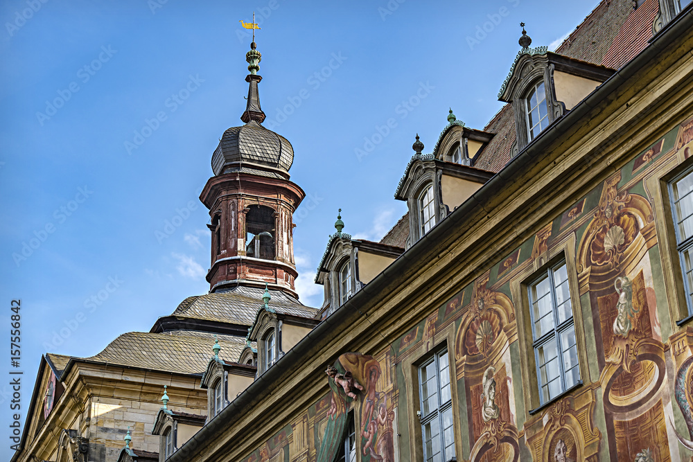 Fototapeta premium The historical town hall of Bamberg, Bavaria, GermanyThe historical town hall of Bamberg, Germany