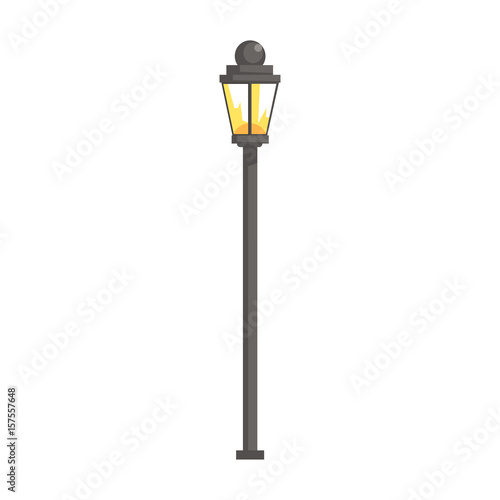 Vintage streetlight vector Illustration