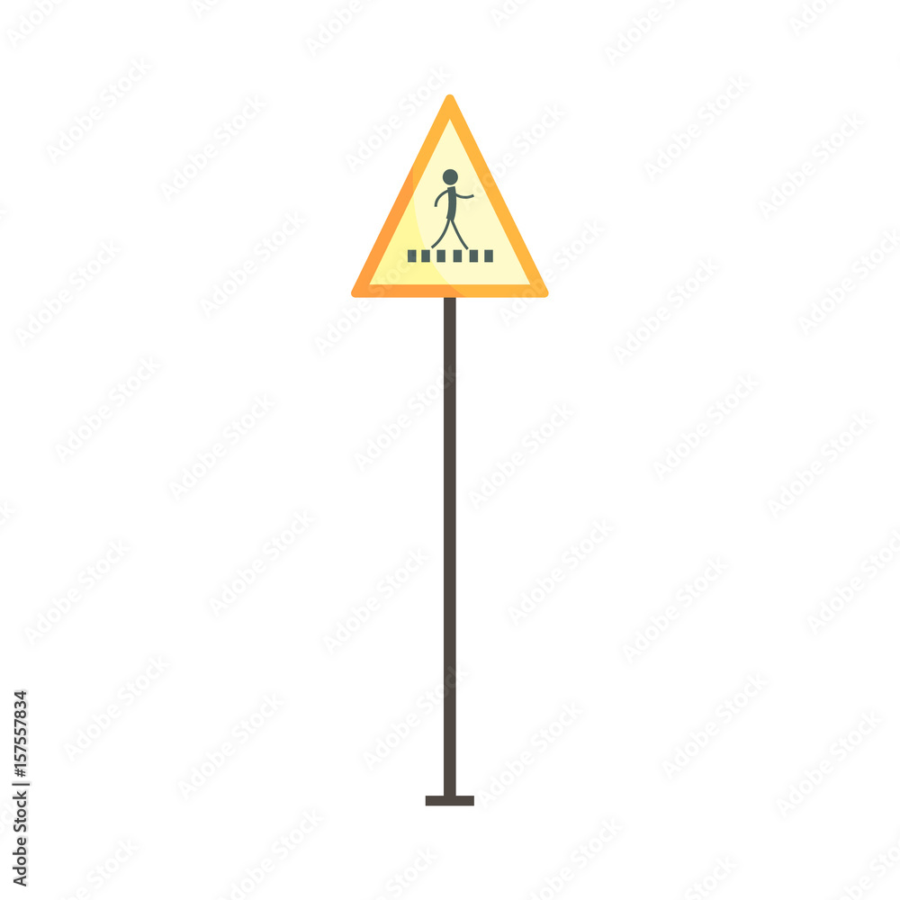 Pedestrian crossing traffic sign vector Illustration Pedestrian crossing traffic sign vector Illustration