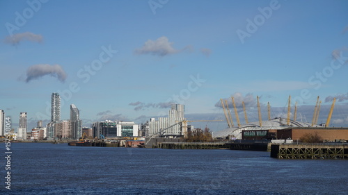 Photo of Canary Warf in isle of dogs as seen from Greenwich, London, United Kingdom