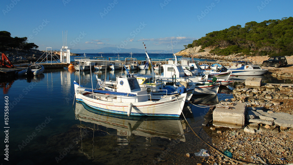 Obraz premium Photo from picturesque island of Agistri, Saronic gulf, Greece