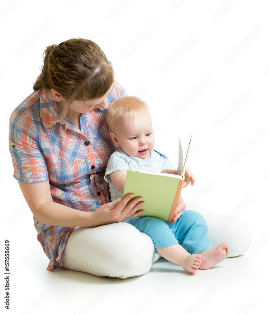 Mother and child reading a book together Mother and child reading a book together