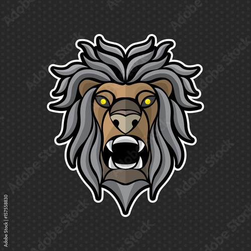 Fototapeta Naklejka Na Ścianę i Meble -  Lion logo design template ,Lion head icon Vector illustration