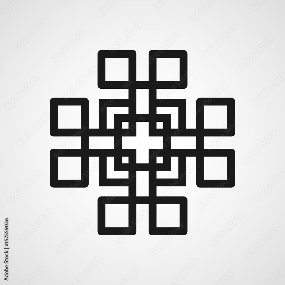 Ornamental black logo template design. Vector symbol Ornamental black logo template design. Vector symbol