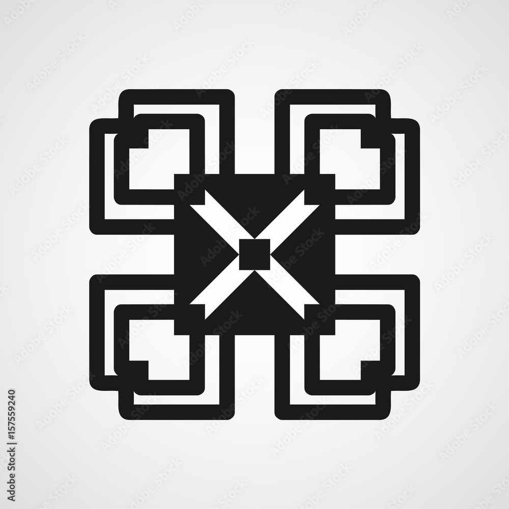 Ornamental black logo template design. Vector symbol Ornamental black logo template design. Vector symbol
