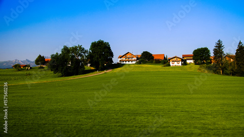 Rural landscape in Bavaria with fields, Germany