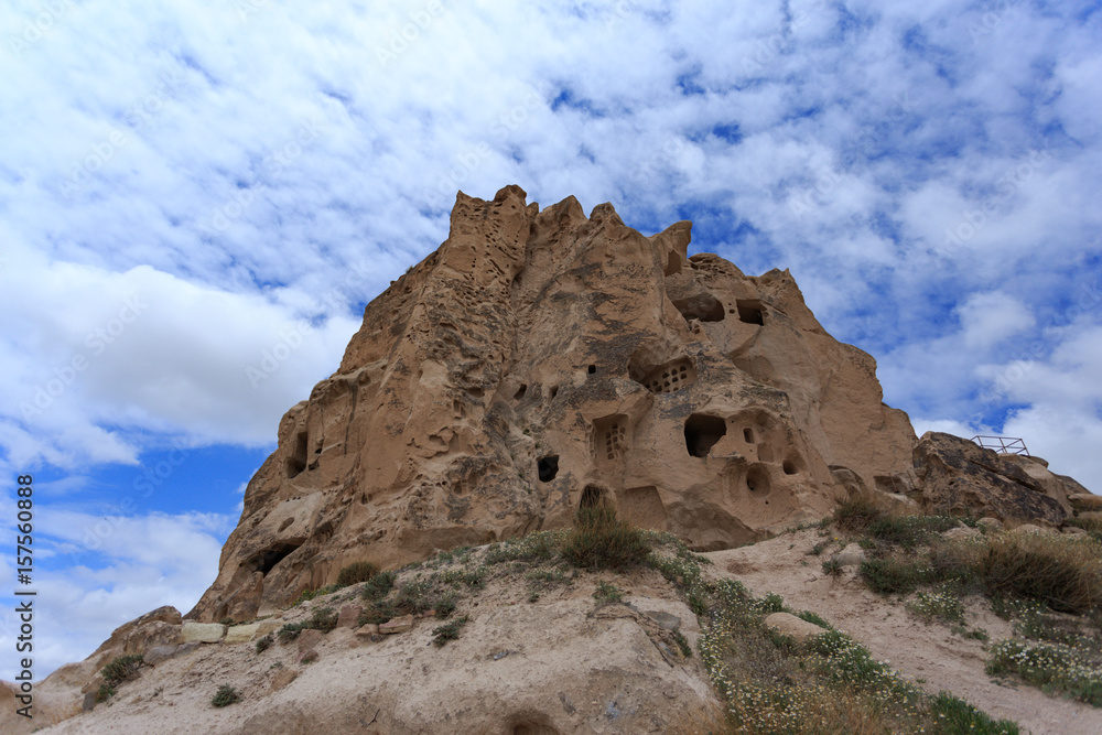 Fototapeta premium Upper part of Uchhisar castle in Cappadocia