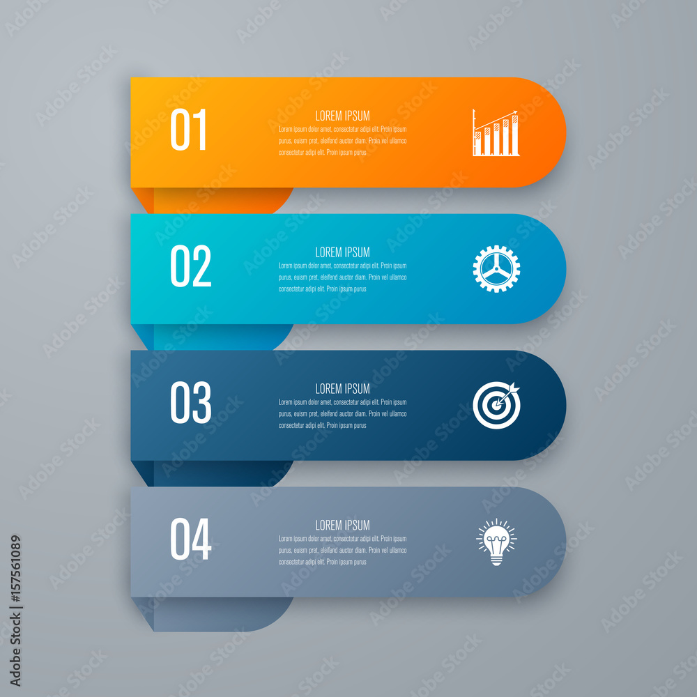 Vector illustration infographics four options Vector illustration infographics four options