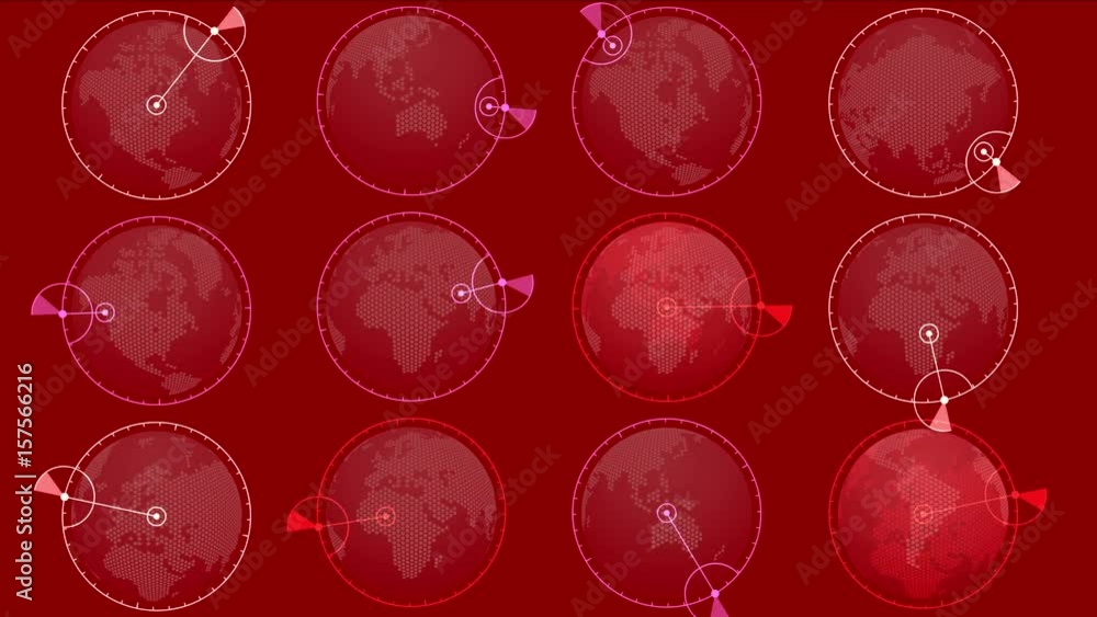 4k global GPS earth city map military Radar GPS screen display