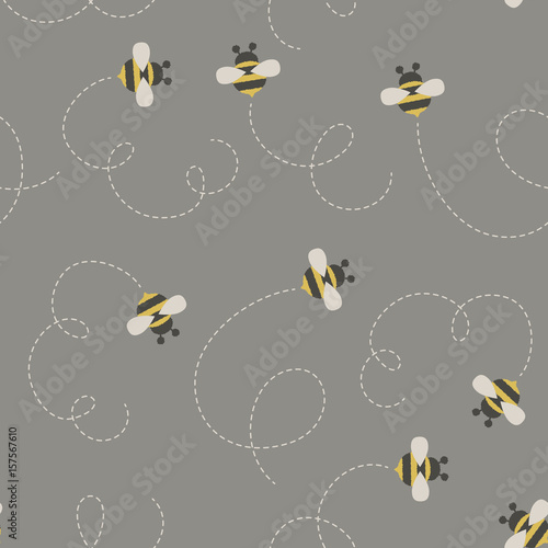 Bees/bumble bees seamless pattern