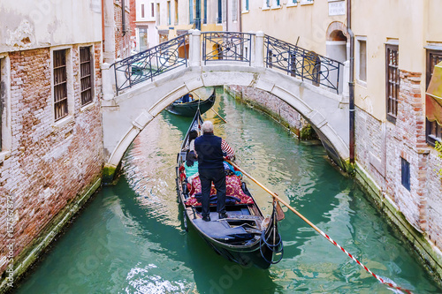 Gondolas in Venice, italy © dimbar76
